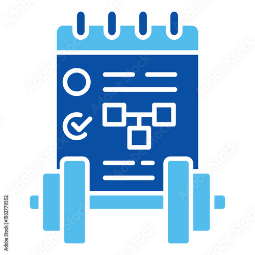 Program  Icons In Blue Style, Vector Illustration