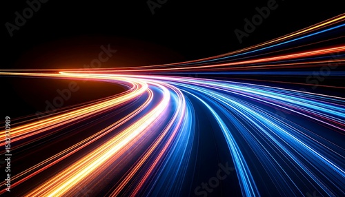 Abstract speed lines on dark background