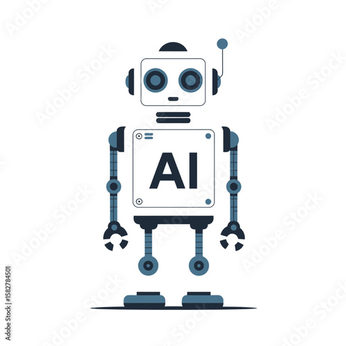 AI Robot in Futuristic Style Perfect for Technology Designs