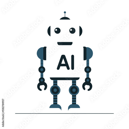 AI Robot Vector Illustration