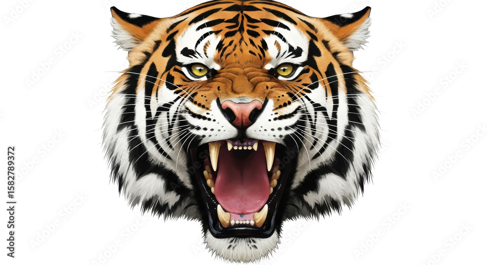 Fototapeta premium Isolated tiger face