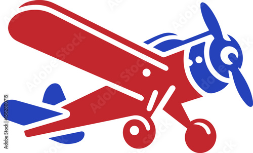 vector illustration of classic airplane