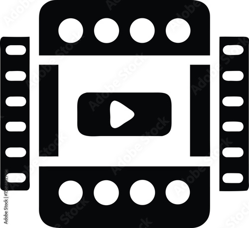 Vector illustration of a video media player