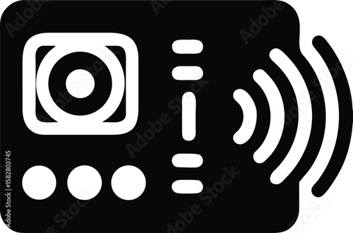 Wireless receiver transmission icon illustration