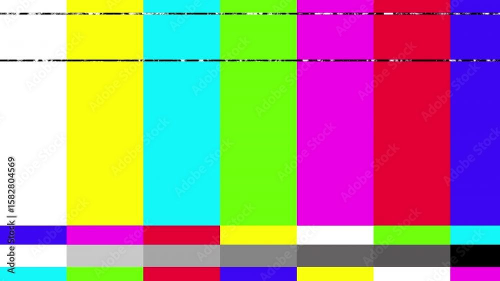 Animated video background static color noise glitch error video damage bad interference and no signal.4k video