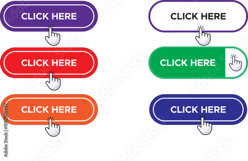 Click Here vector, Handmade click here vector