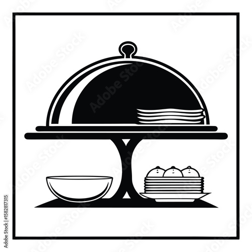 Thanksgiving dinner silhouette