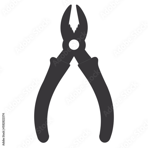 Dark grey pliers tool icon hand tool grip