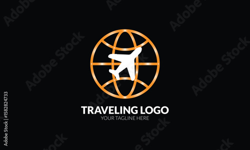Traveling vector logo design fully editable high quality