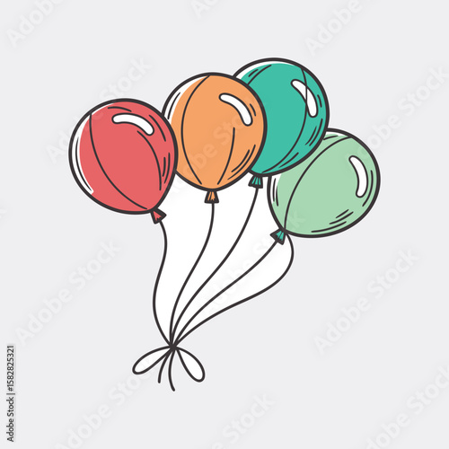 Festive Birthday Banner Clipart – Hanging Bunting Vector