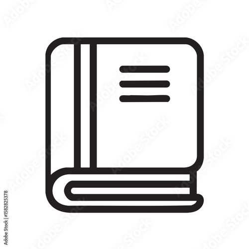 A minimalist outline icon of a closed book.