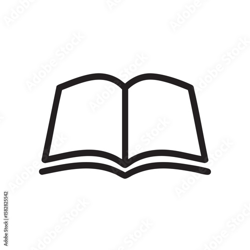A minimalist outline icon of an open book.