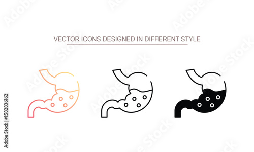 Stomach icon design with white background stock illustration