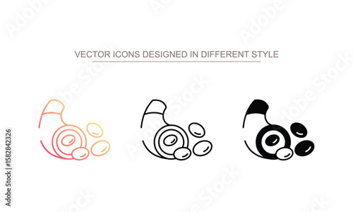 Blood Vessels icon design with white background stock illustration