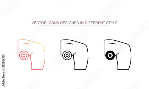 Thigh icon design with white background stock illustration