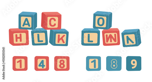 Colorful Educational Blocks with Alphabets and Numbers A Fun Learning Concept for Kids