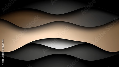 Abstract layered waves of dark and light colors