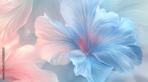 Delicate Pastel Flowers in Soft Focus