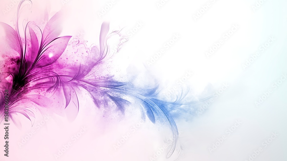 Obraz premium Delicate floral abstract design