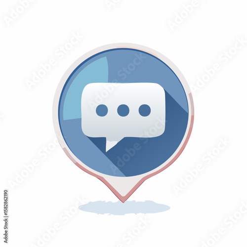 Single vector icon of a tooltip with speech bubble shape, minimal UI icon