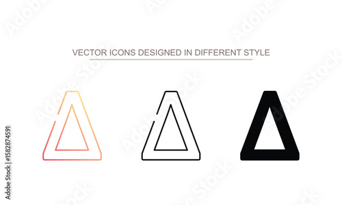 Delta icon design with white background stock illustration