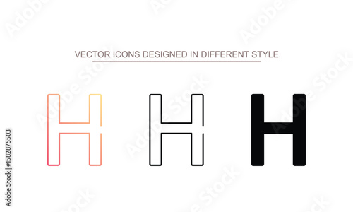 Eta icon design with white background stock illustration