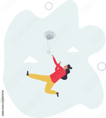 Leadership to deal and handle business problem, skill and decision to overcome difficulty or uncertainty, crisis management concept.human life.