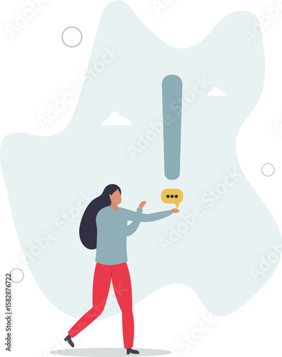 Story telling, speak out loud to draw attention and interest, fact important information or secret, caution and alert call concept.human life.