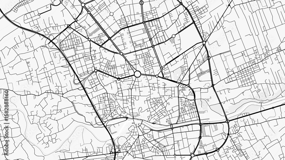 Murcia City Map. Minimalist black and white line art poster for printing, wallpaper, wall art for home and office decor Murcia City Map. Minimalist black and white line art poster for printing, wallpaper, wall art for home and office decor