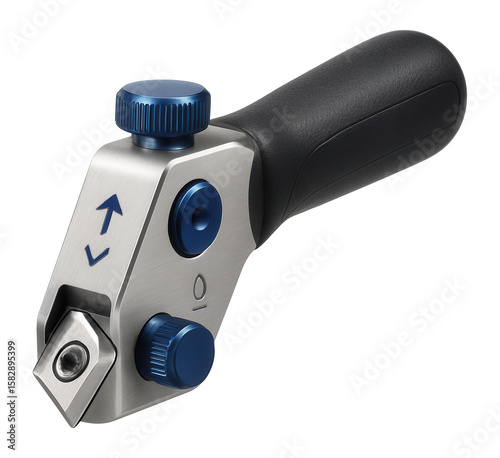 Edge beveling tool with carbide inserts for precise angle setting