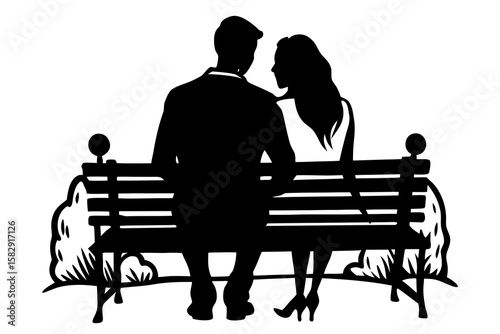 couple sitting on bench