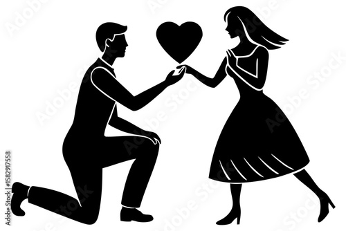 silhouette of a couple