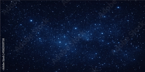 Bright cosmic stars illuminate the dark night sky, a beautiful space nebula of the universe