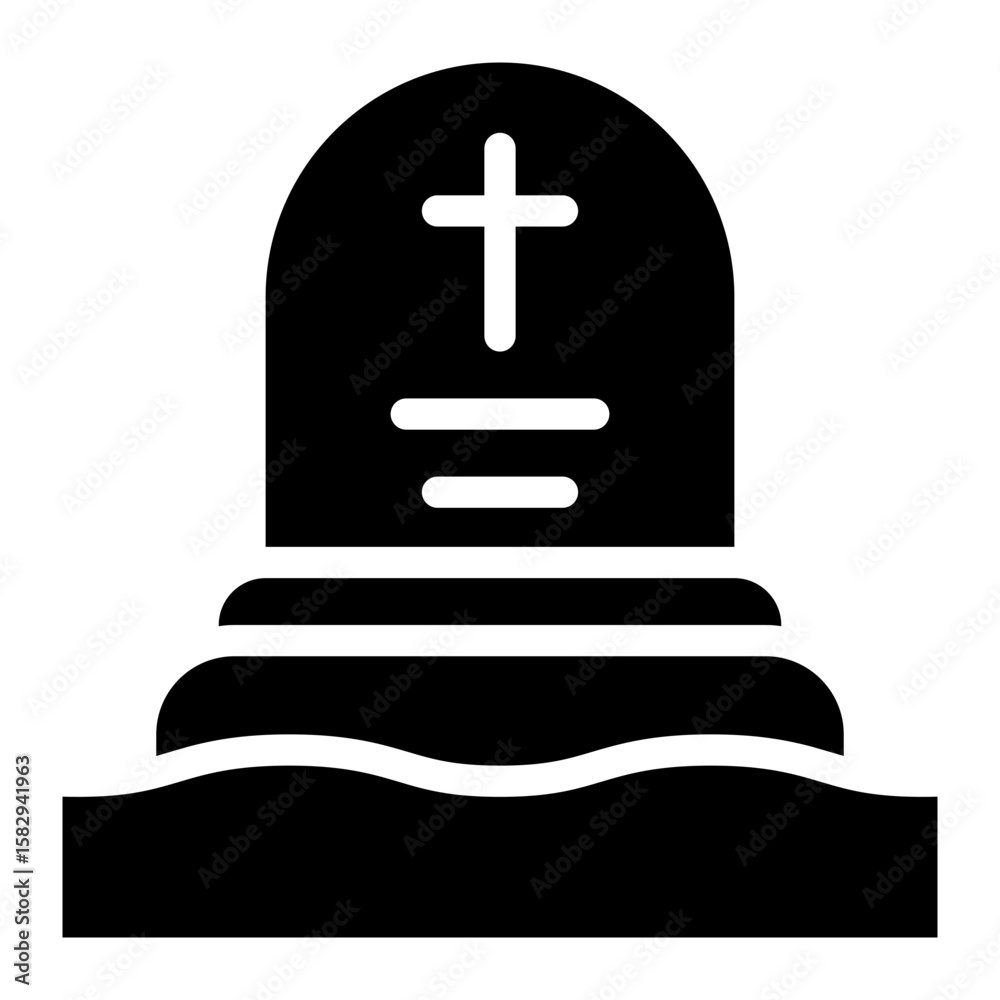 Obraz premium graveyard glyph icon