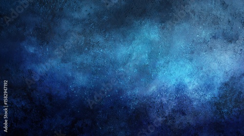 Dark Blue Abstract Grunge Texture Background with Moody Atmospheric Effect