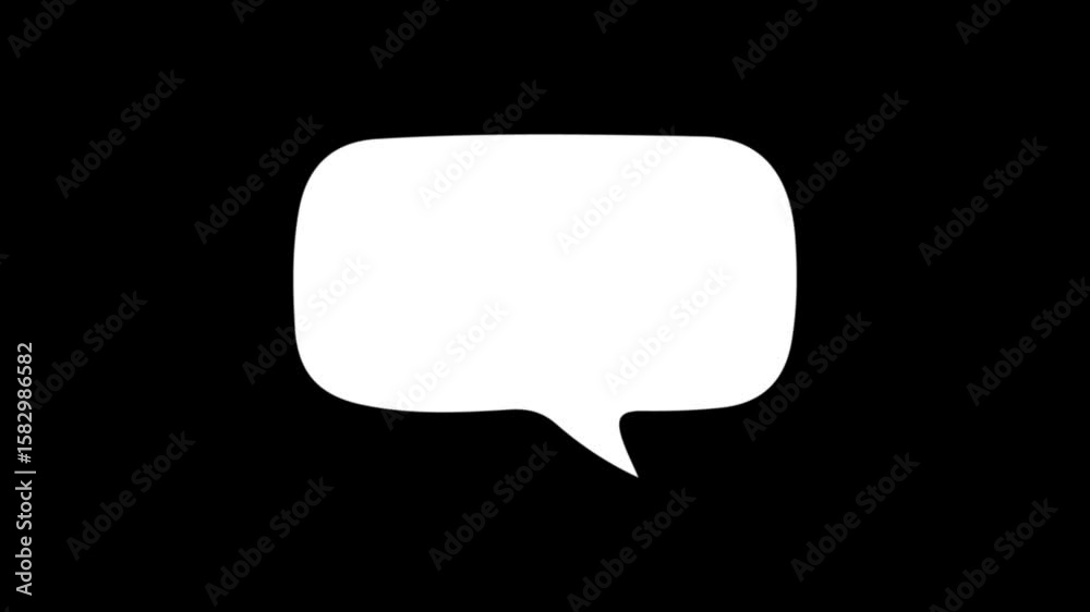 Animated speech bubble in the shape of an oval cloud, bubble chat icon animation illustration flat.
chat bubbles or messages 4k animated bubble message. Speech bubble for text, pop up chat box,