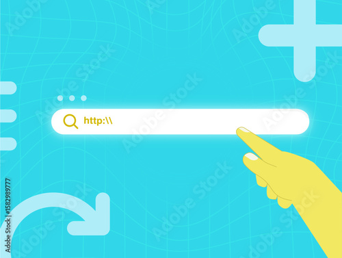 Website address bar or https link template.