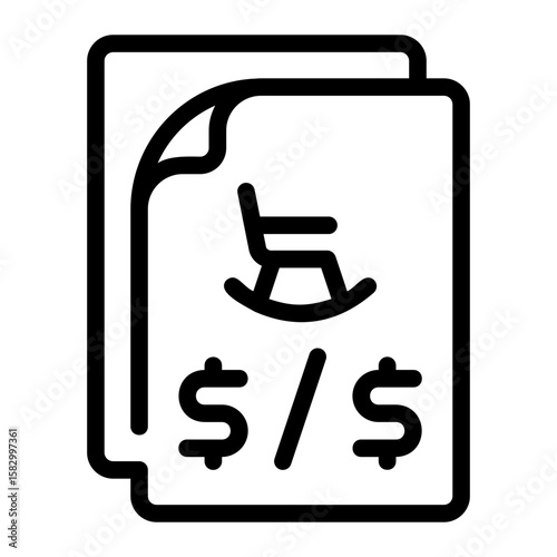 retirement plan line icon