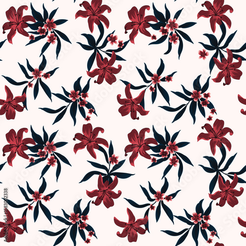 lilly seamless pattern