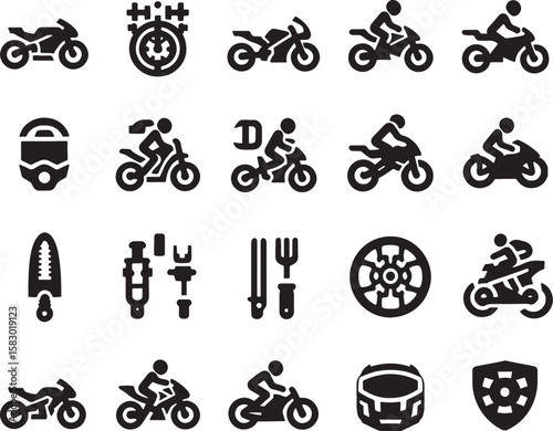 Seamless floral web icon set: vector illustration with vintage ornament shapes and black art symbols