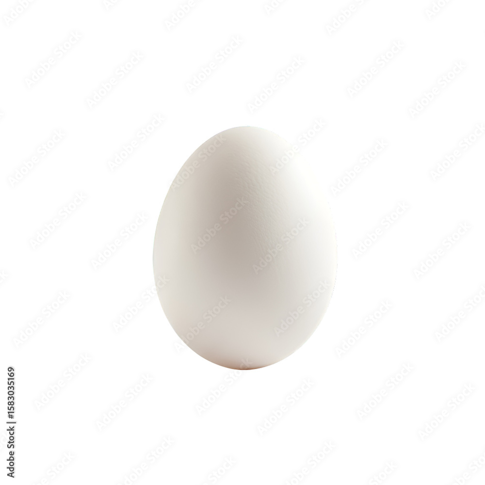 Single White Chicken Egg, Isolated on Transparent Background Single White Chicken Egg, Isolated on Transparent Background