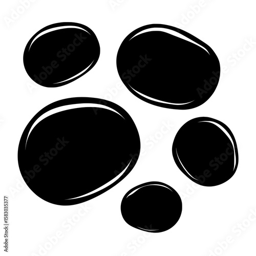 Modern silhouette illustration of a bean bag, isolated on a white background