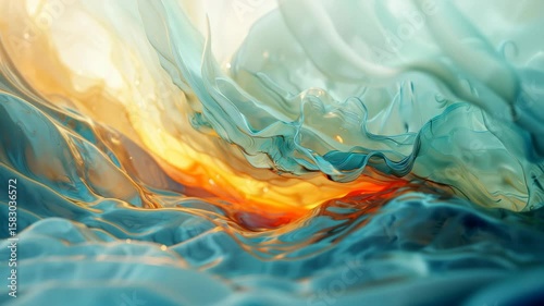 Abstract Flowing Liquid Colors in Motion