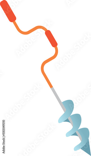 Ice Auger for Drilling Holes in Ice
