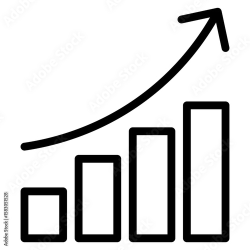 Increase decrease icon in vector illustration containing arrow, graph, chart and diagram. Data statistic both up down. 
