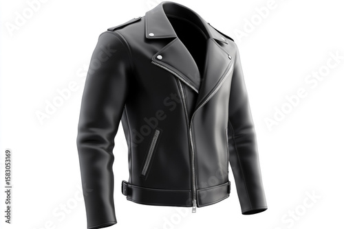 3D Contemporary Leather Jacket with Customizable Visual Texture and Finish.