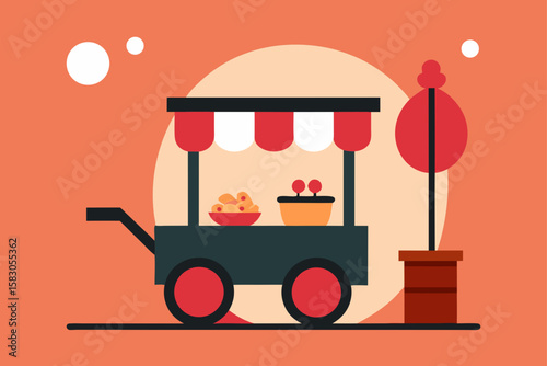 Cartoon train vector illustration: a set of transportation icons featuring a toy locomotive and other vehicles for travel design