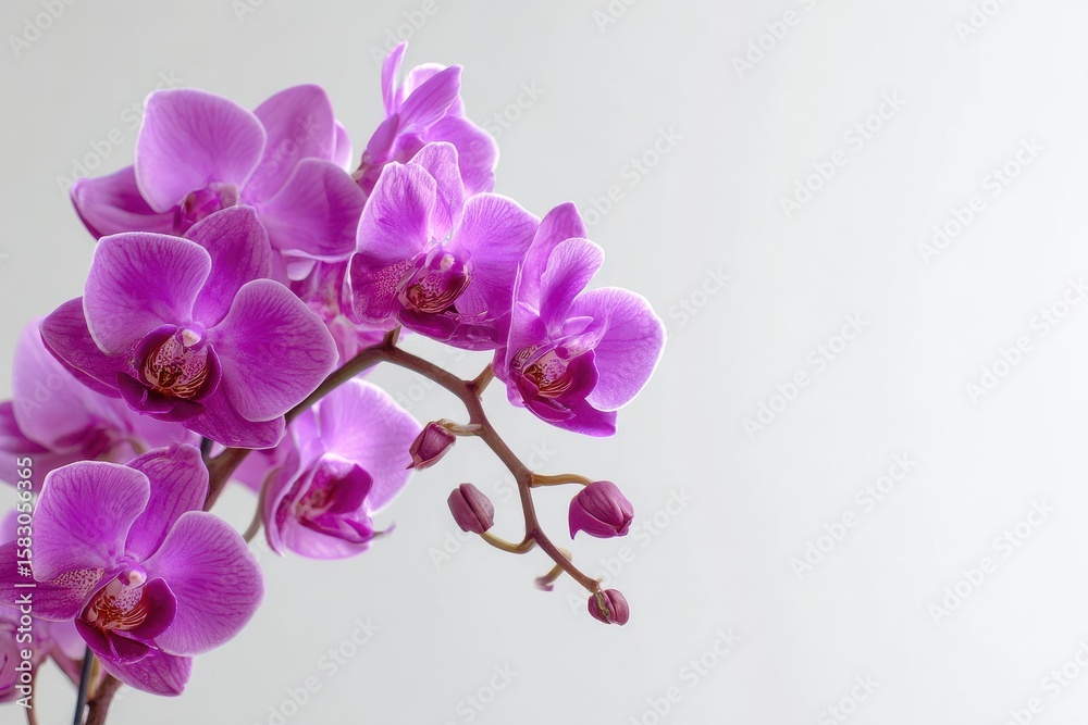 pink orchid on a white background pink orchid on a white background