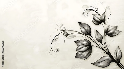 Elegant grayscale floral design (2)