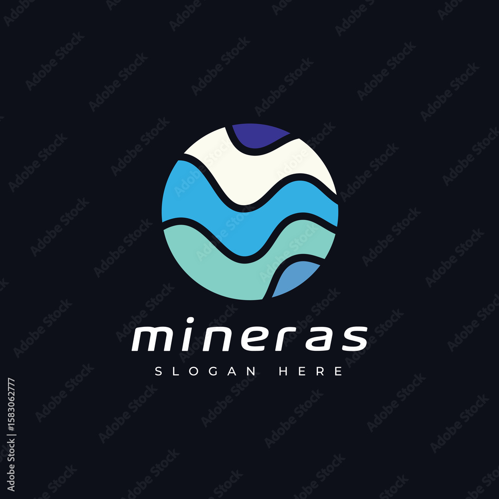 Obraz premium Mineral water modern logo design vector